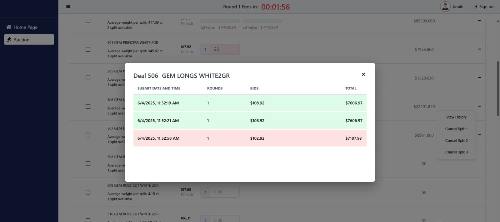 Diamonds Bid System screenshot 6