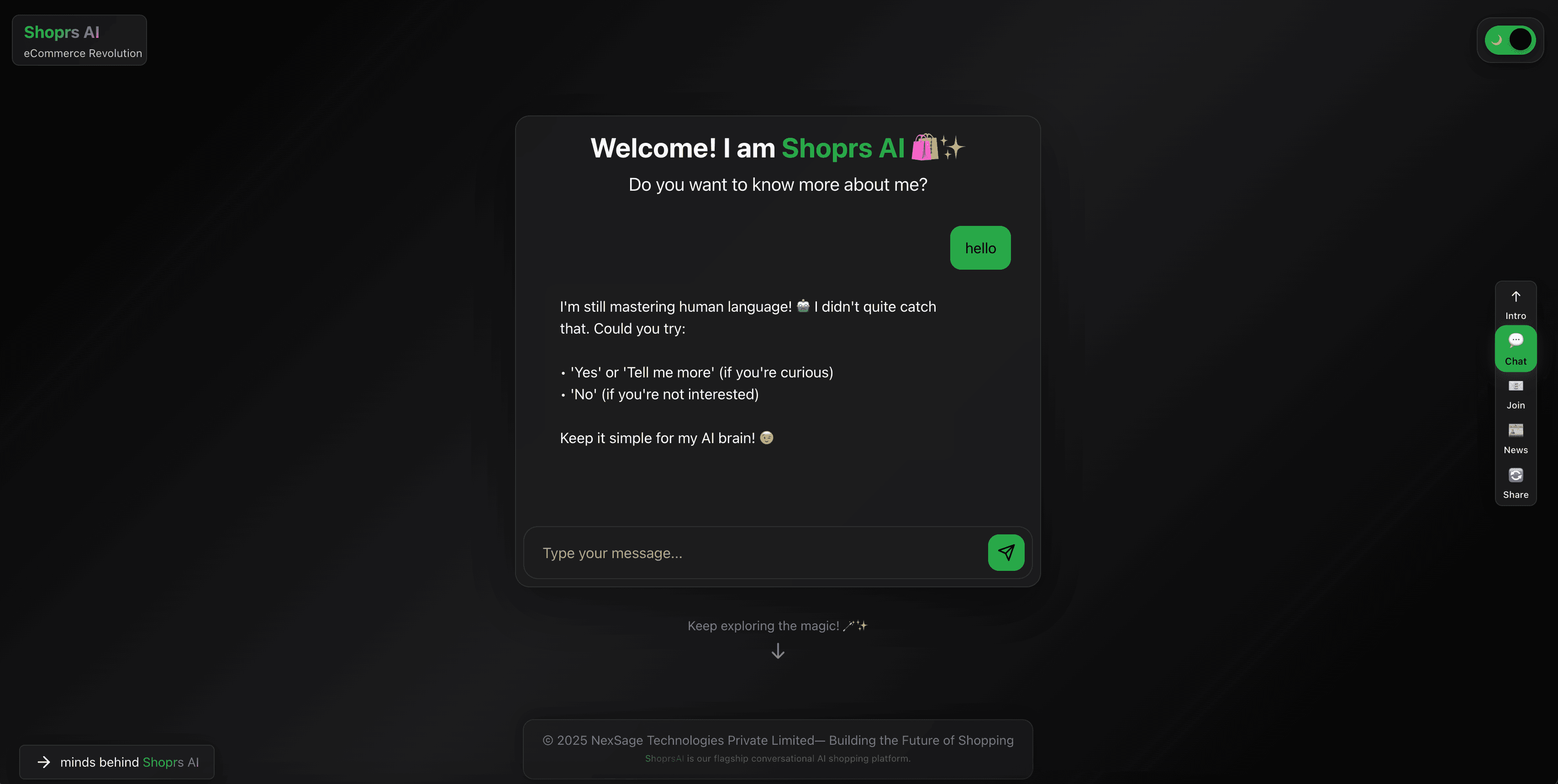 Shoprs AI screenshot 2
